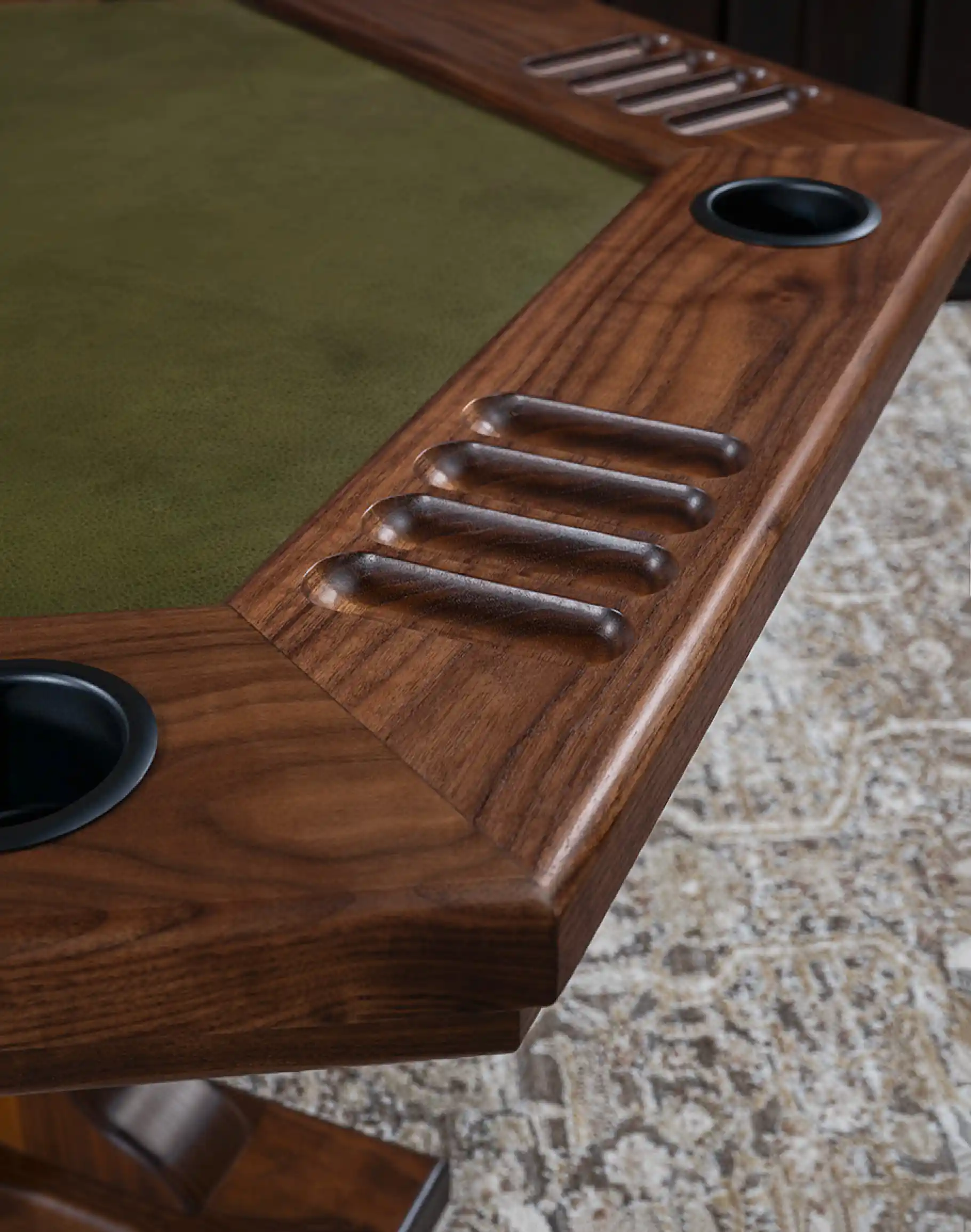 Black Walnut Poker Game Table - Image 4
