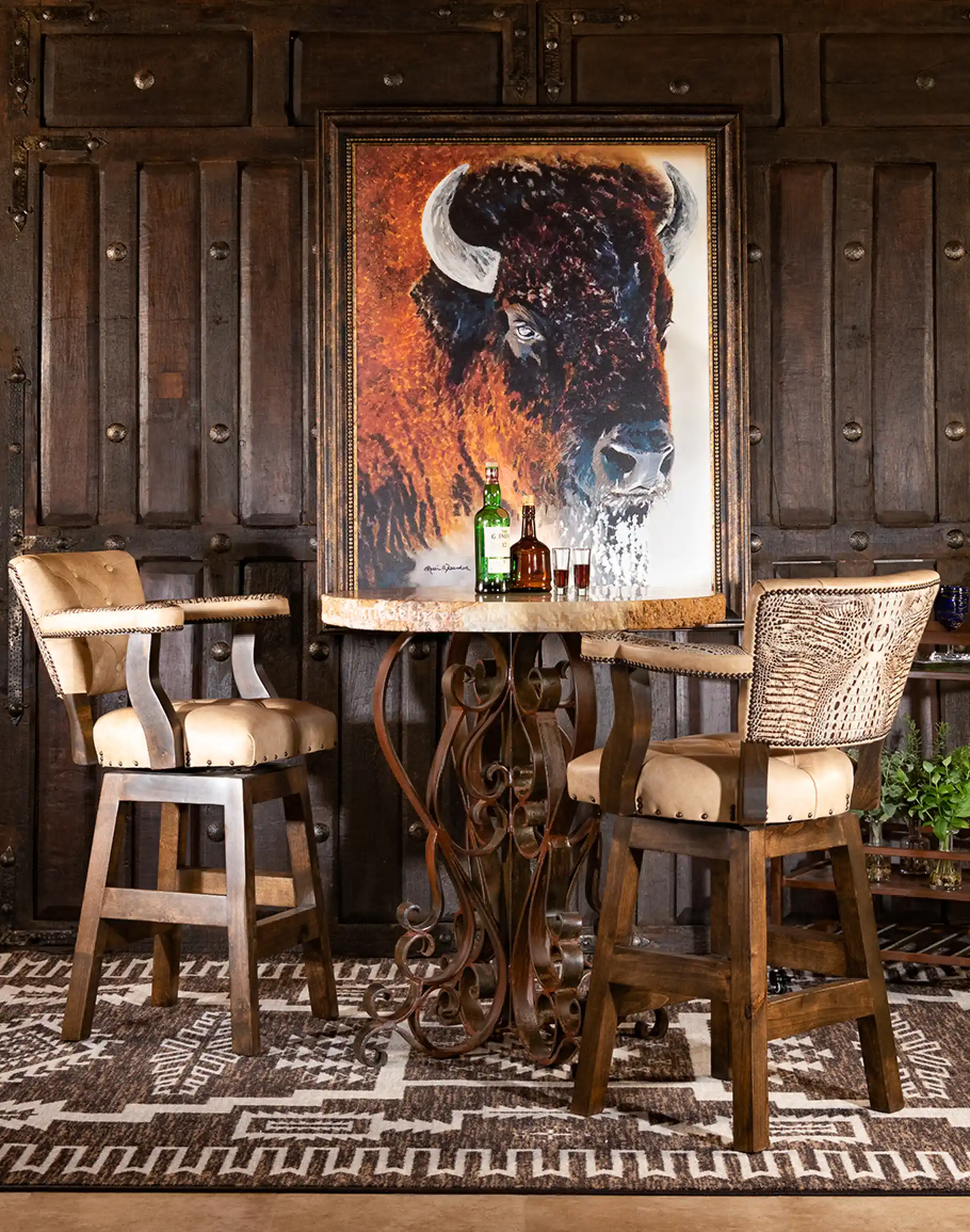 Chisum Ivory Barstool - Image 7