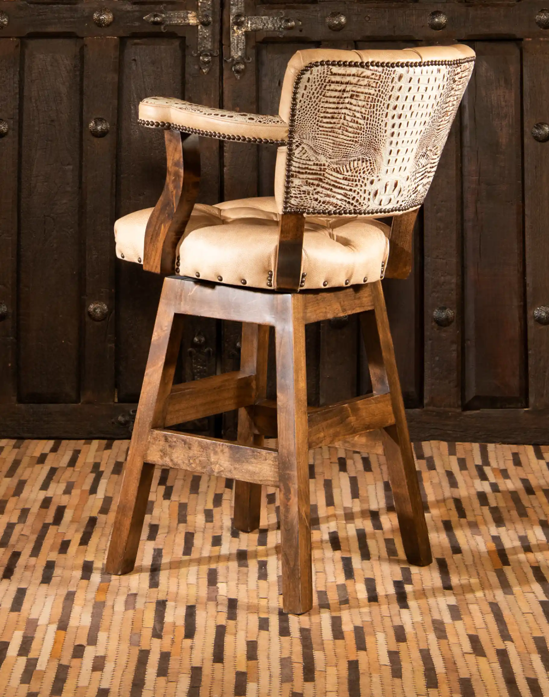 Chisum Ivory Barstool - Image 2