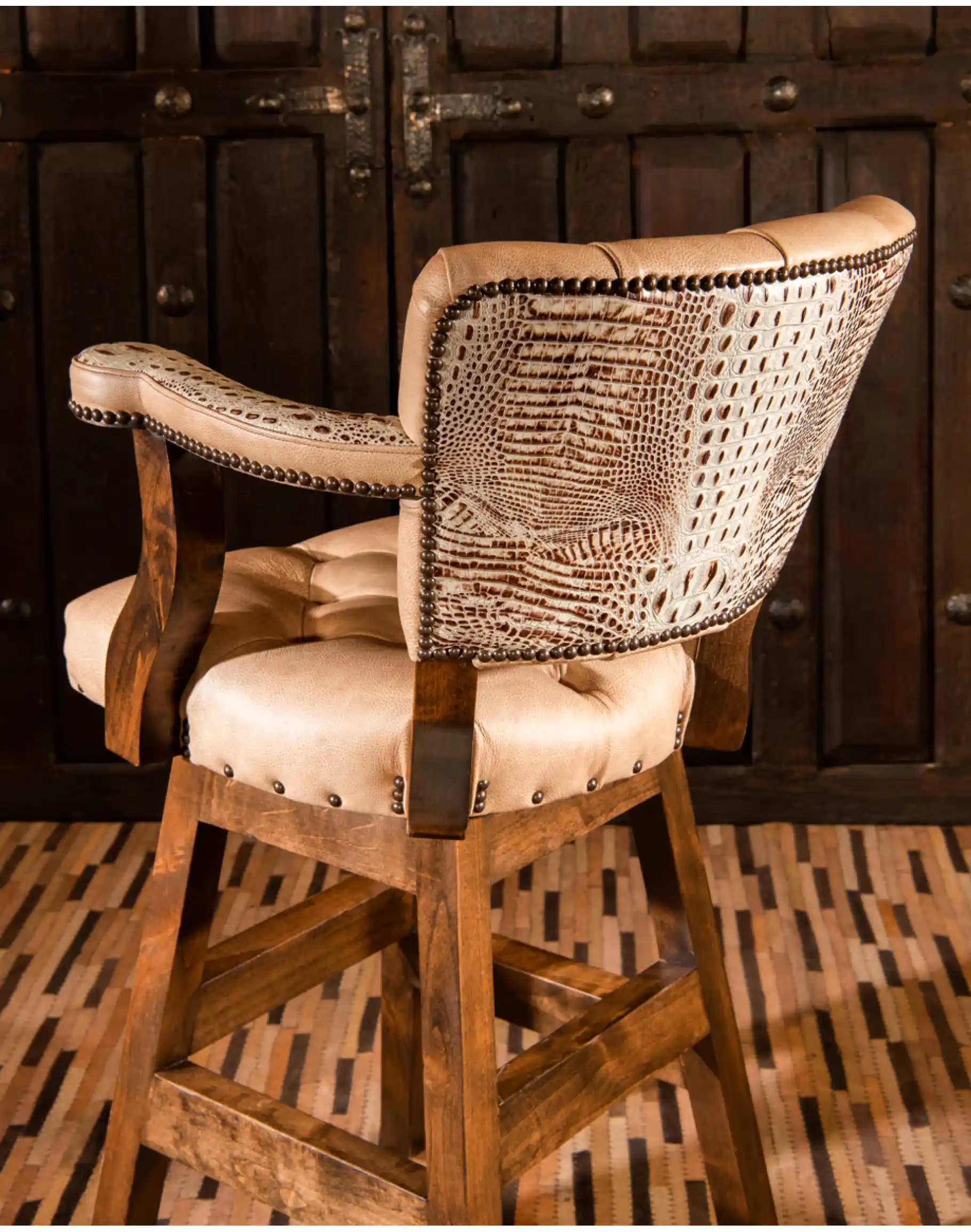 Chisum Ivory Barstool - Image 5