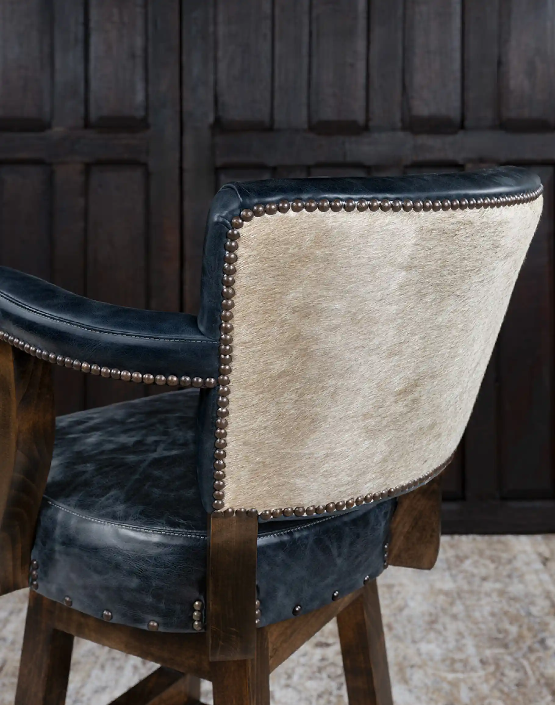 Chisum TX Blue Western Barstool - Image 5
