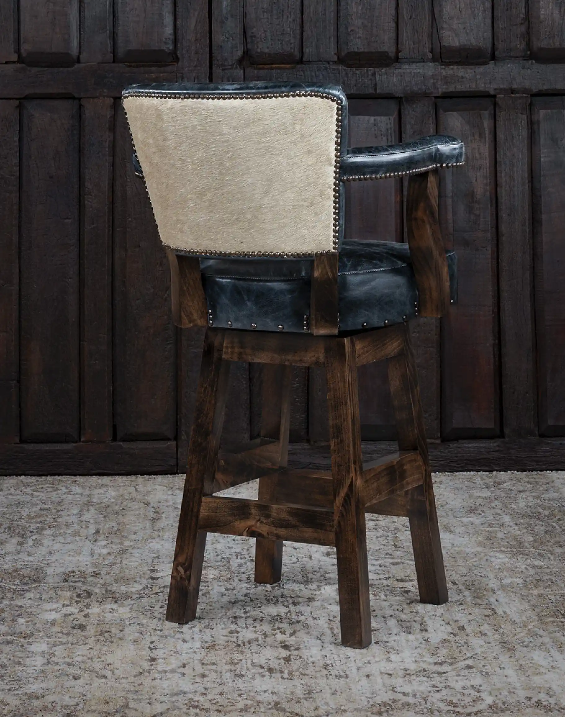 Chisum TX Blue Western Barstool - Image 3