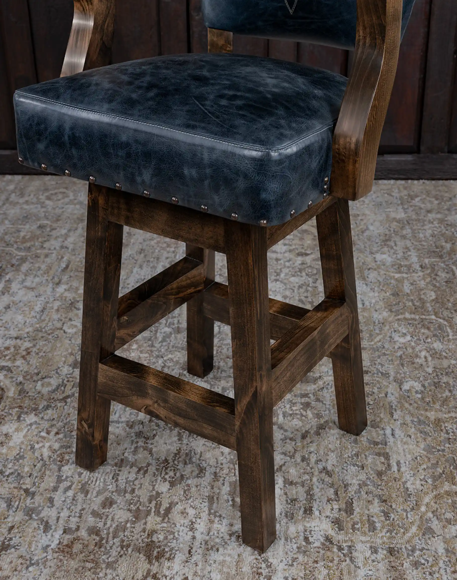 Chisum TX Blue Western Barstool - Image 10
