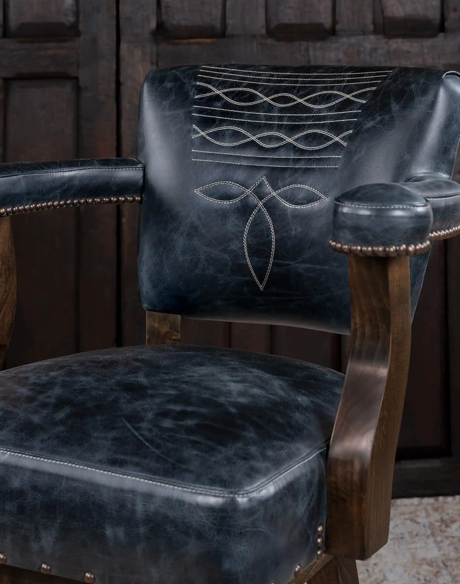 Chisum TX Blue Western Barstool - Image 4