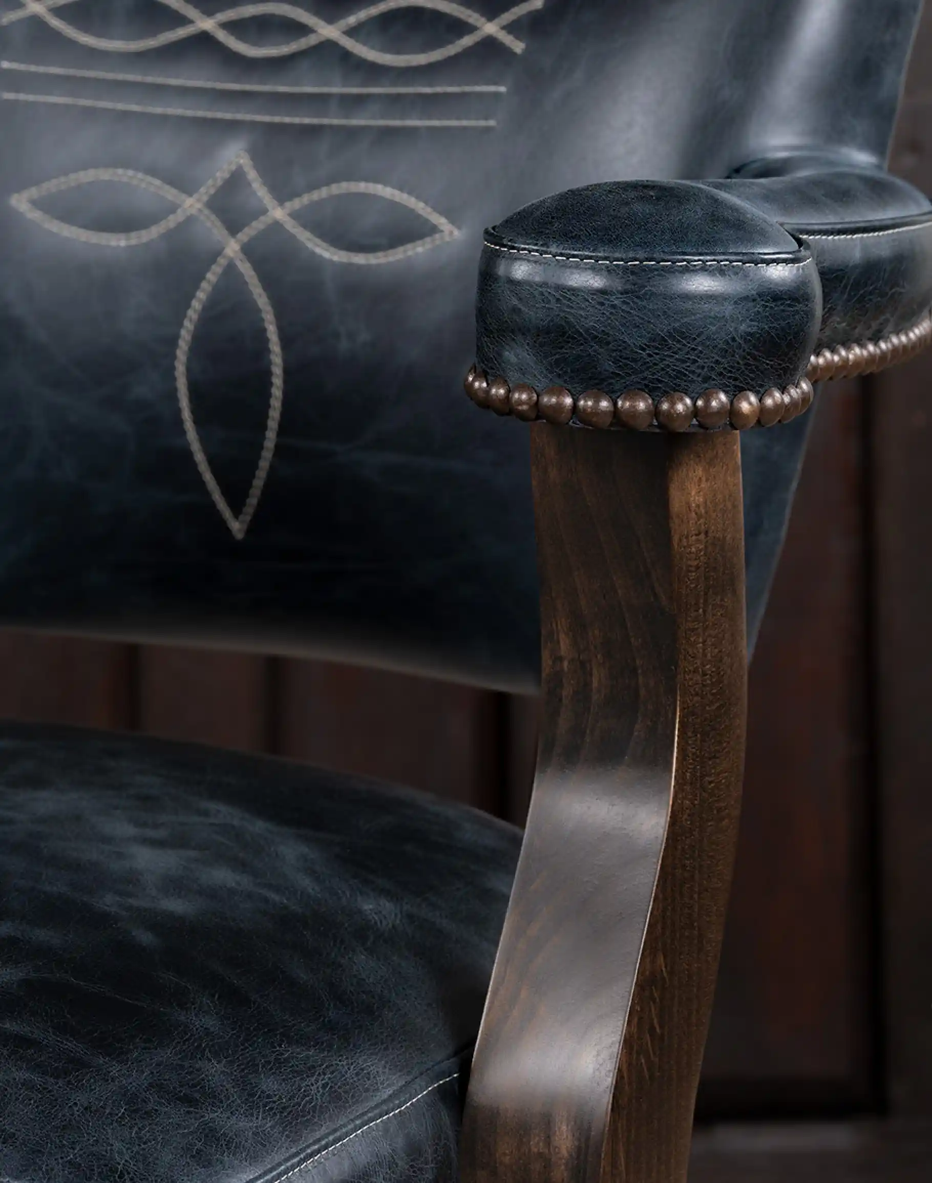 Chisum TX Blue Western Barstool - Image 7