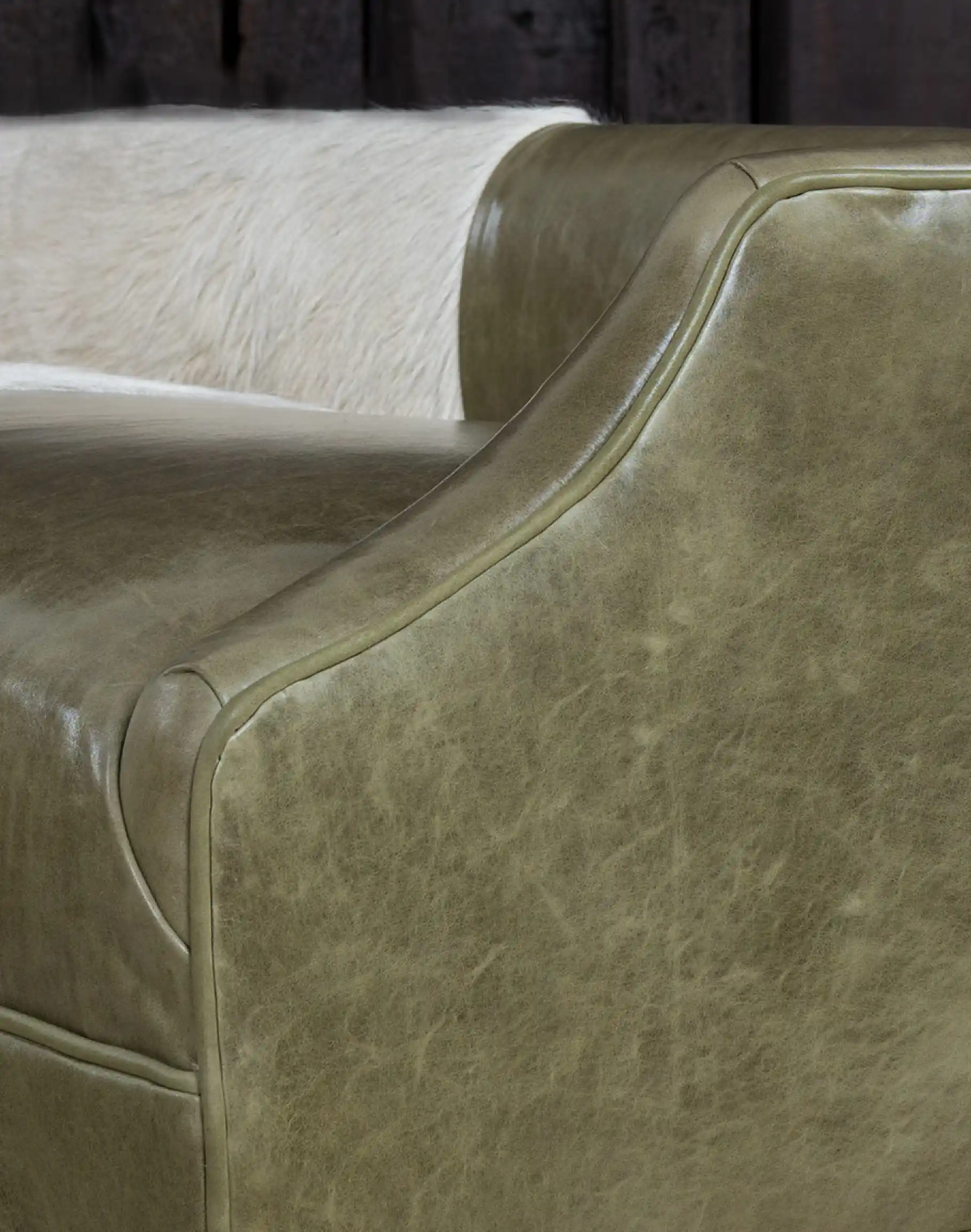 Pecos Moss Leather Bench - Image 8