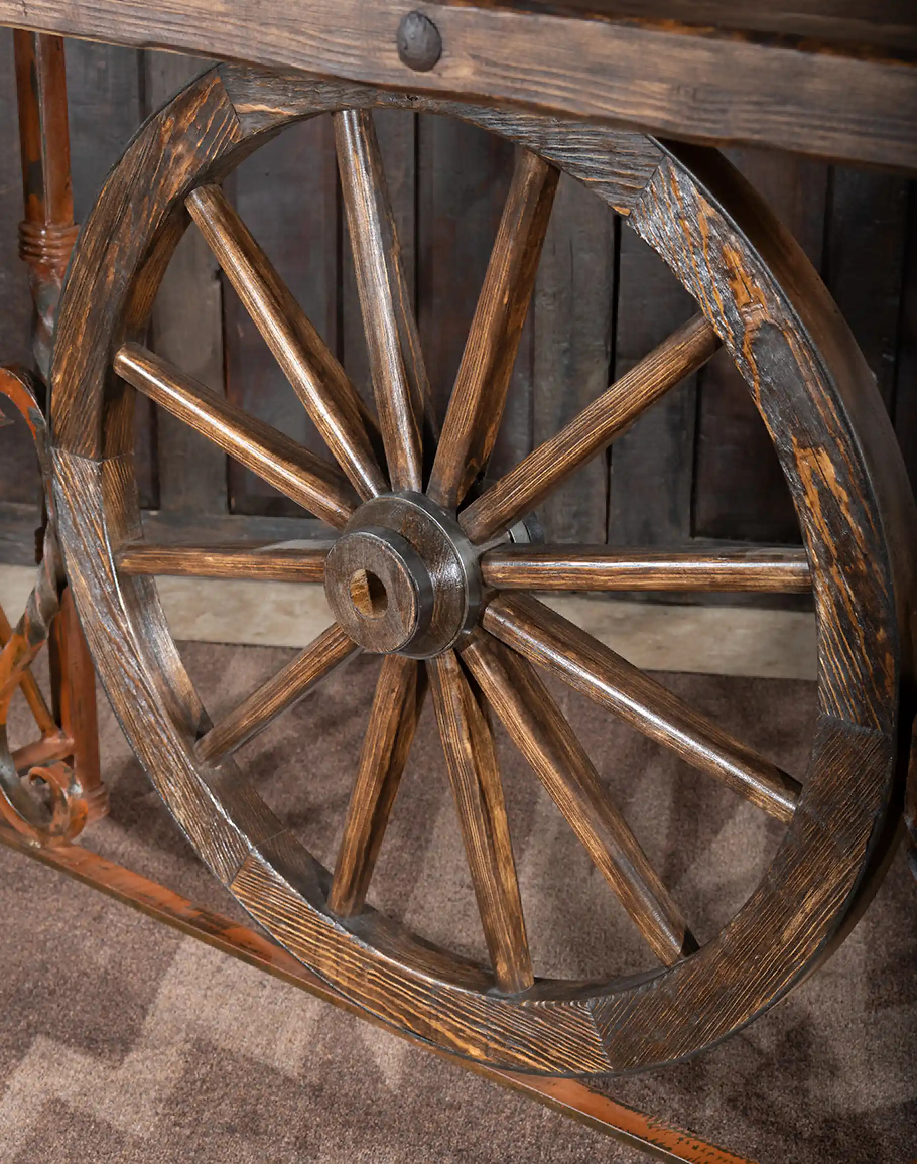Pioneer Wagon Wheel Pub Table - Image 4