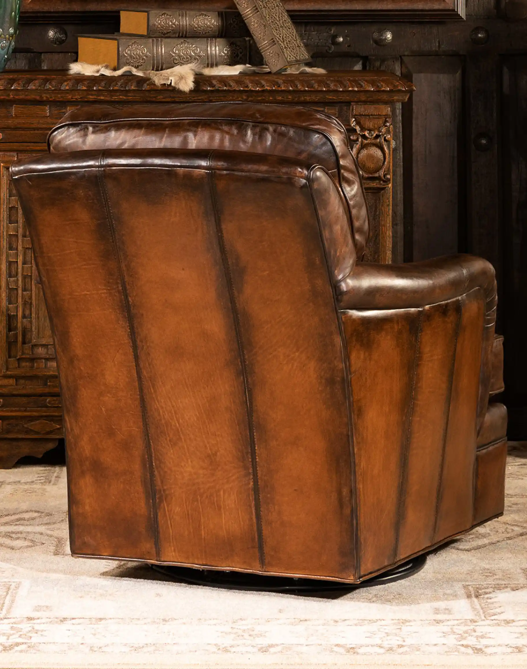 Boot Stitch Sauvage Swivel Glider - Image 3