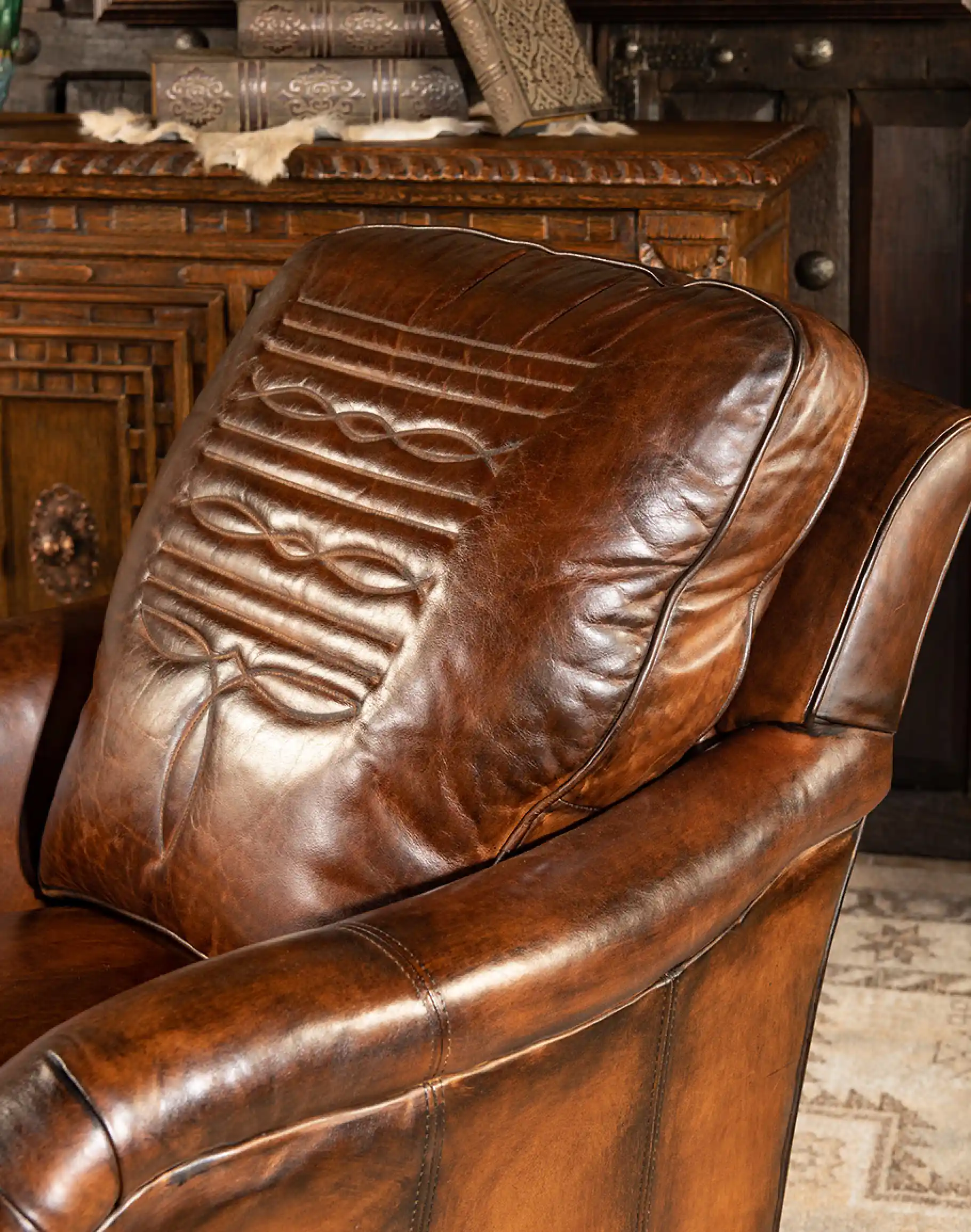 Boot Stitch Sauvage Swivel Glider - Image 4