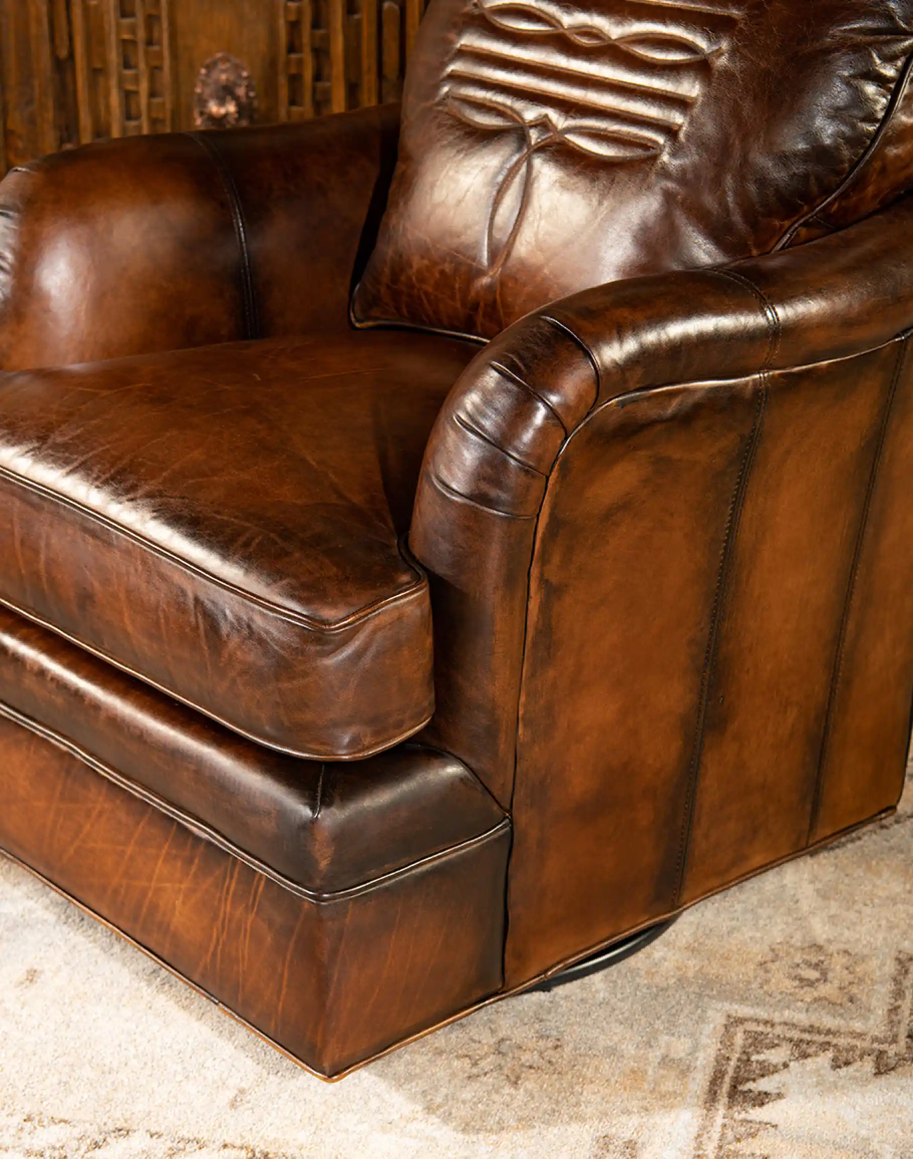 Boot Stitch Sauvage Swivel Glider - Image 5