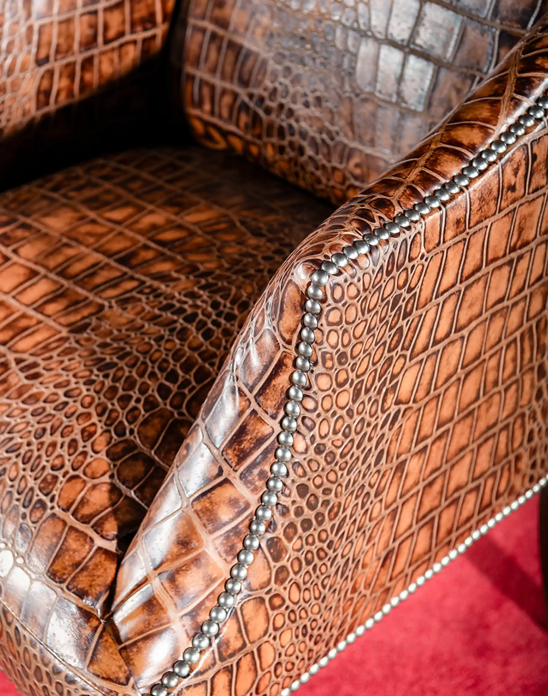 Brazos Croc Leather Chair - Image 9