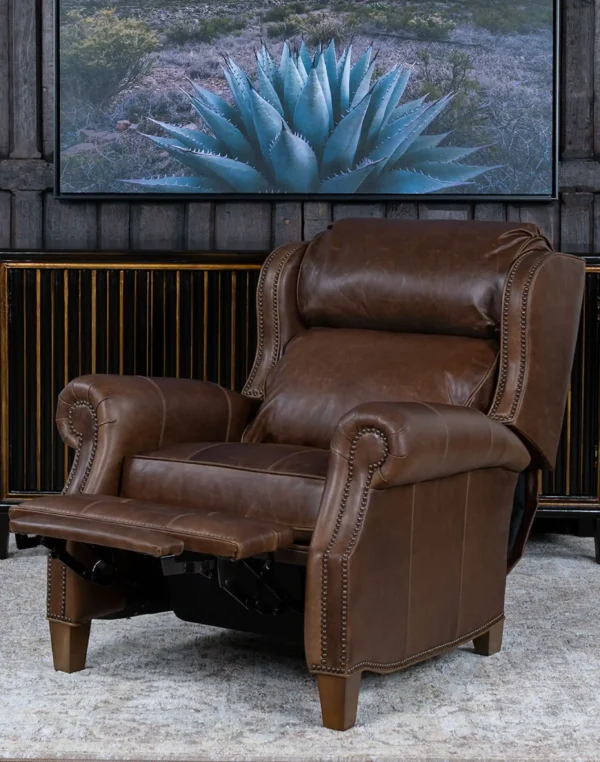 Bronco Brown Leather Recliner