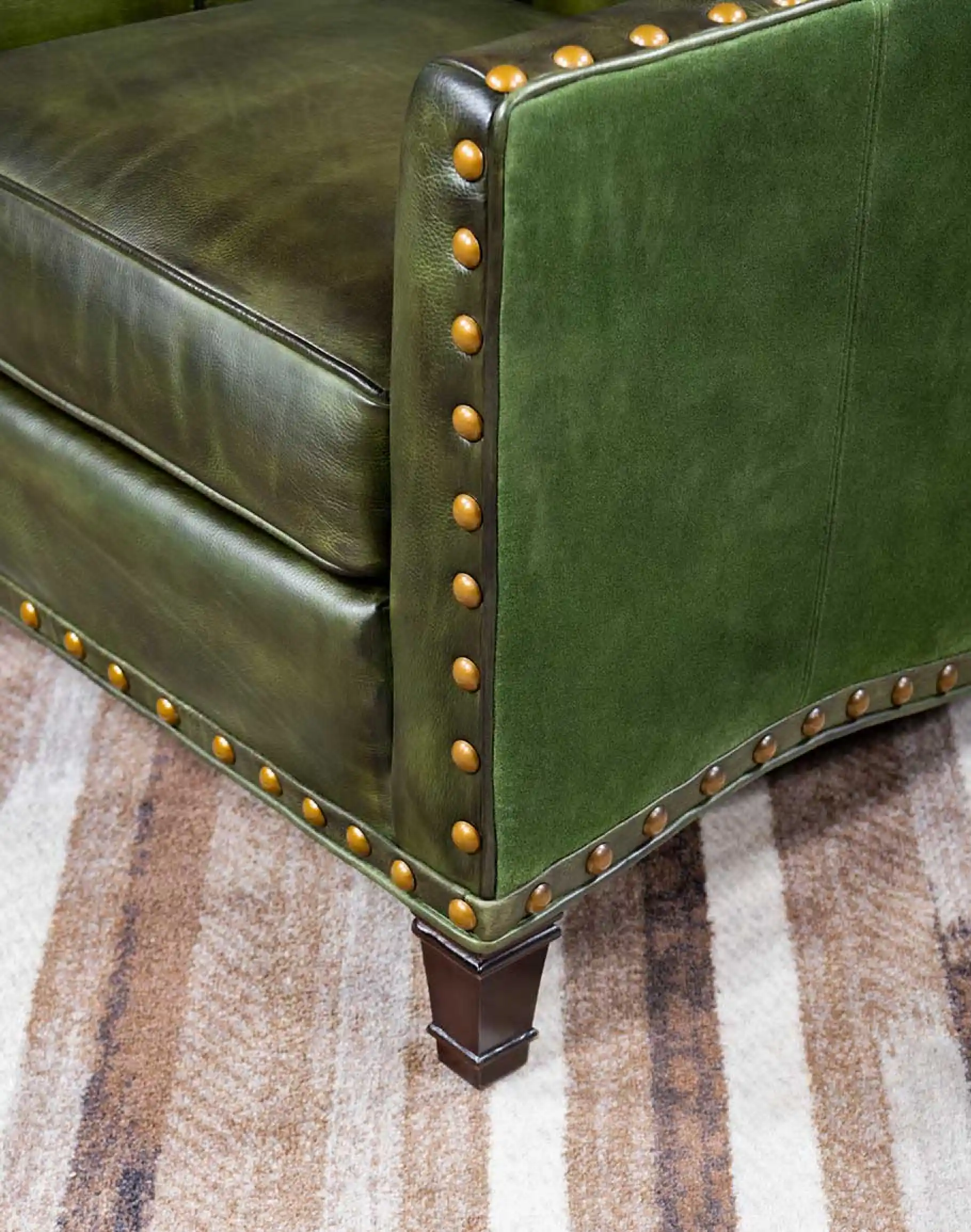 Cassidy Olive Leather Chair - Image 4