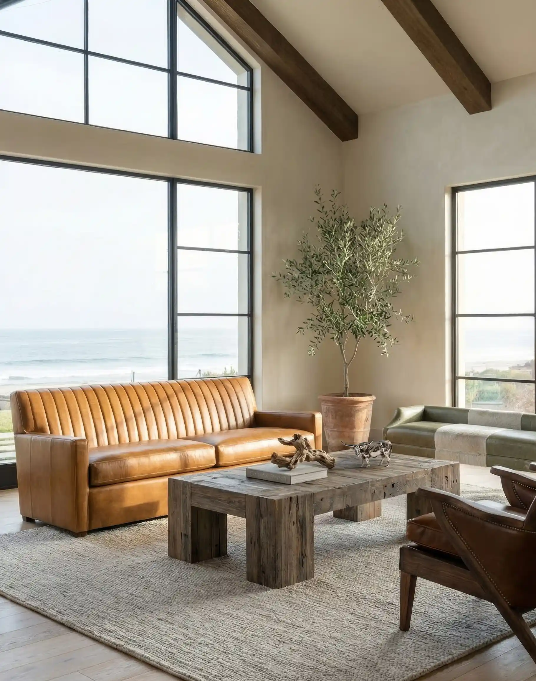 Coyote Saddle Leather Sofa - Image 12