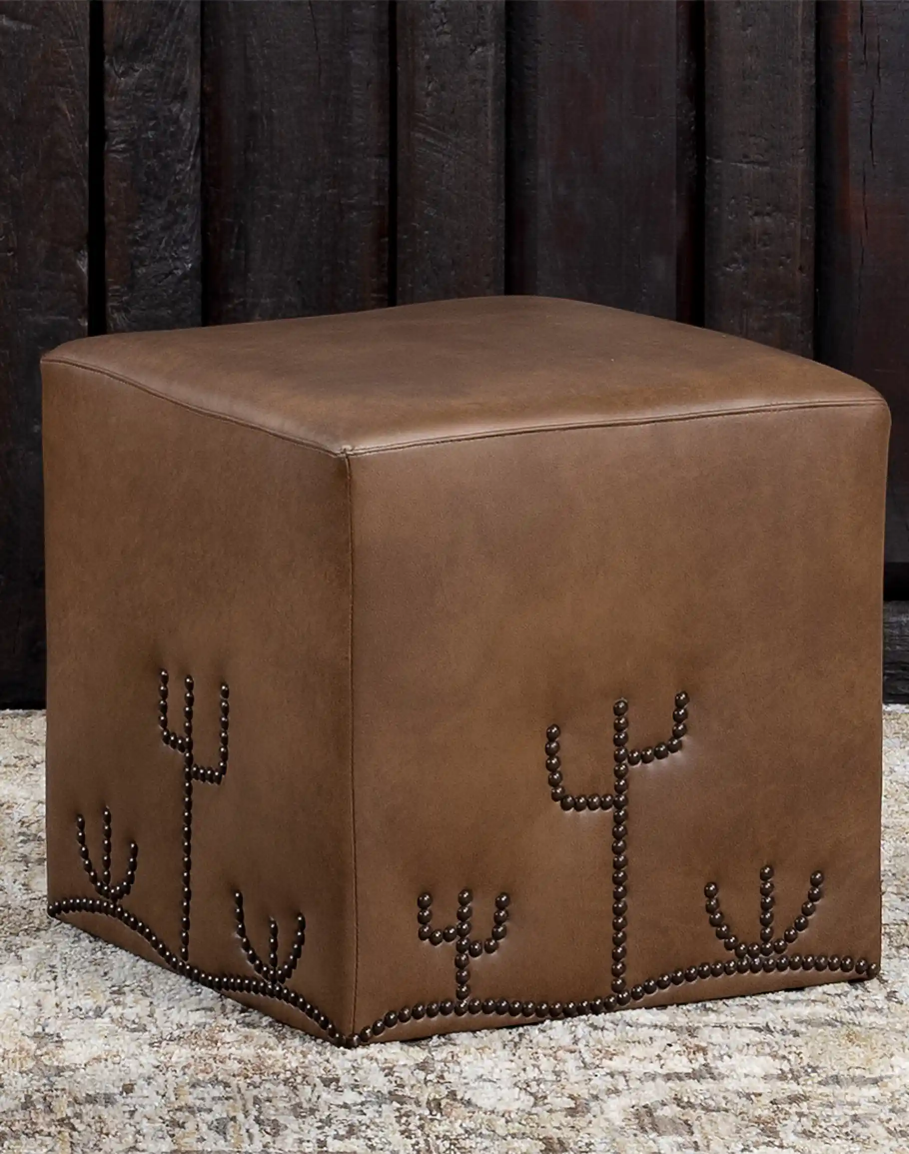 Desert Cacti Cube Ottoman