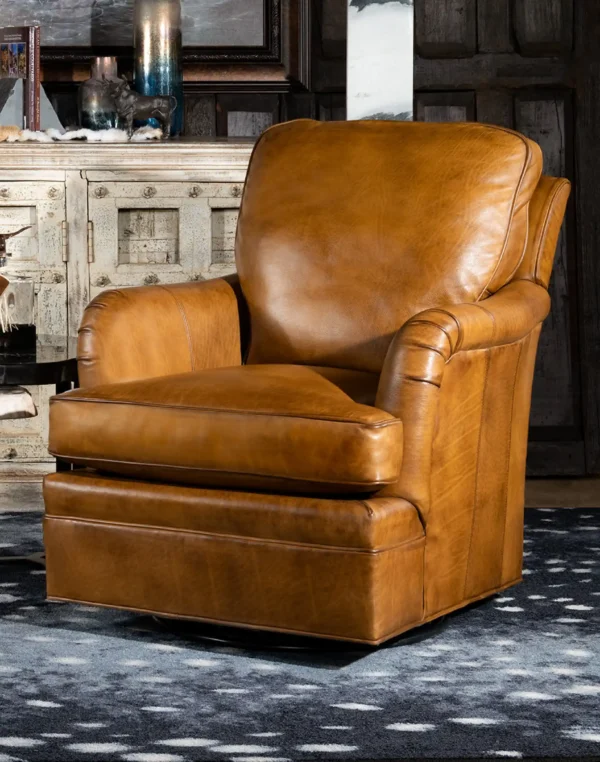 Dutton Saddle Swivel Glide Chair