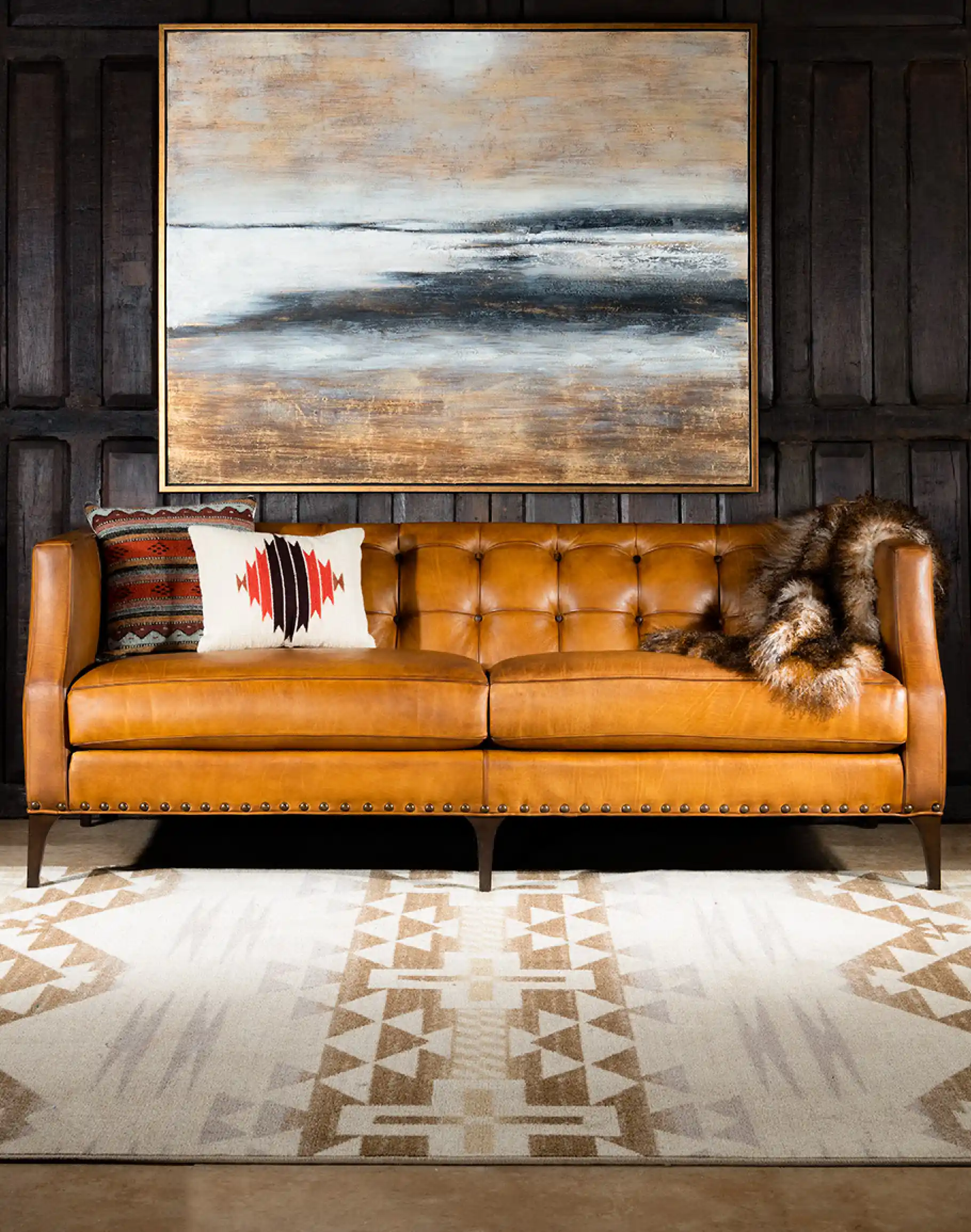 Hampton Tufted Leather Sofa - Image 2