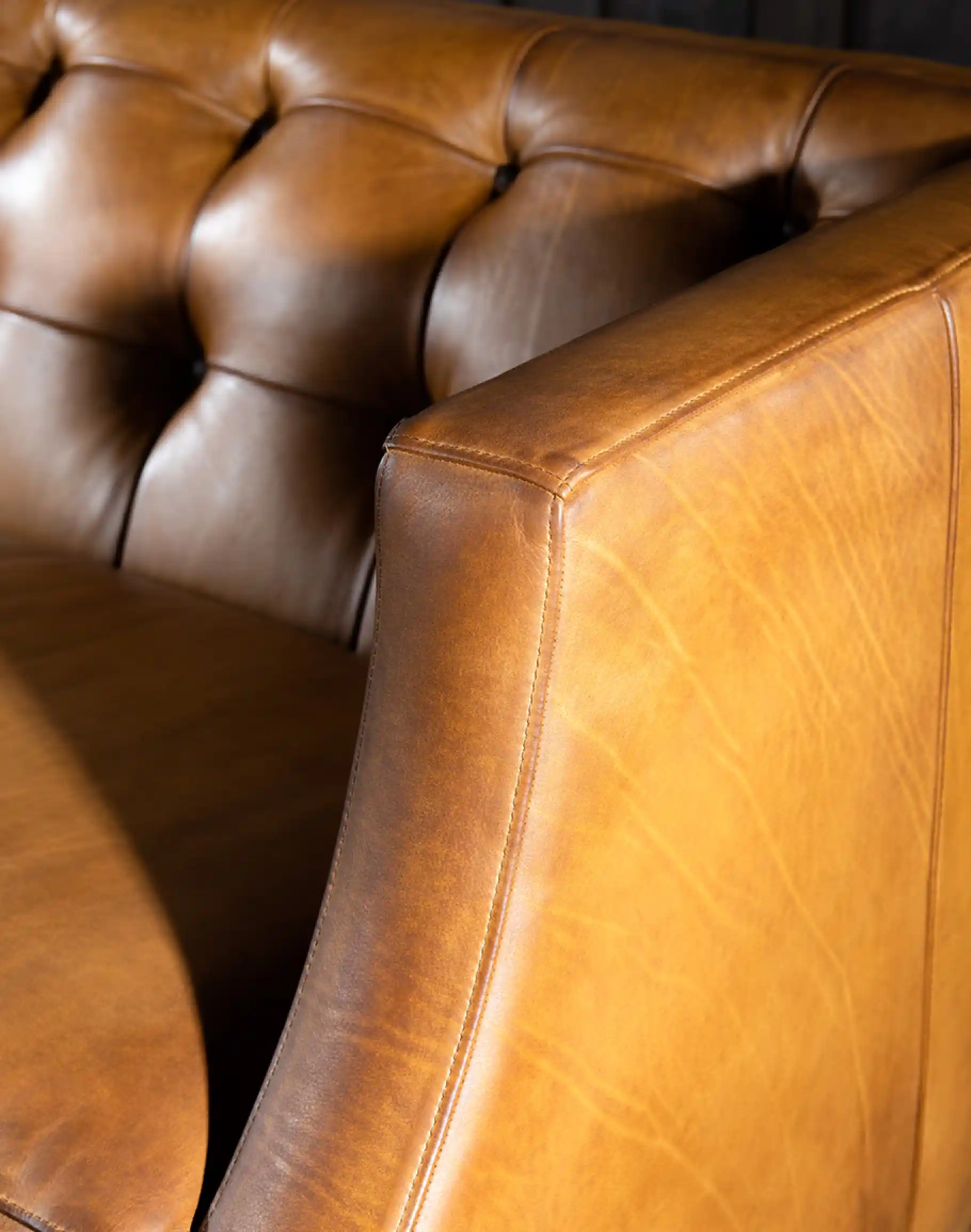 Hampton Tufted Leather Sofa - Image 8
