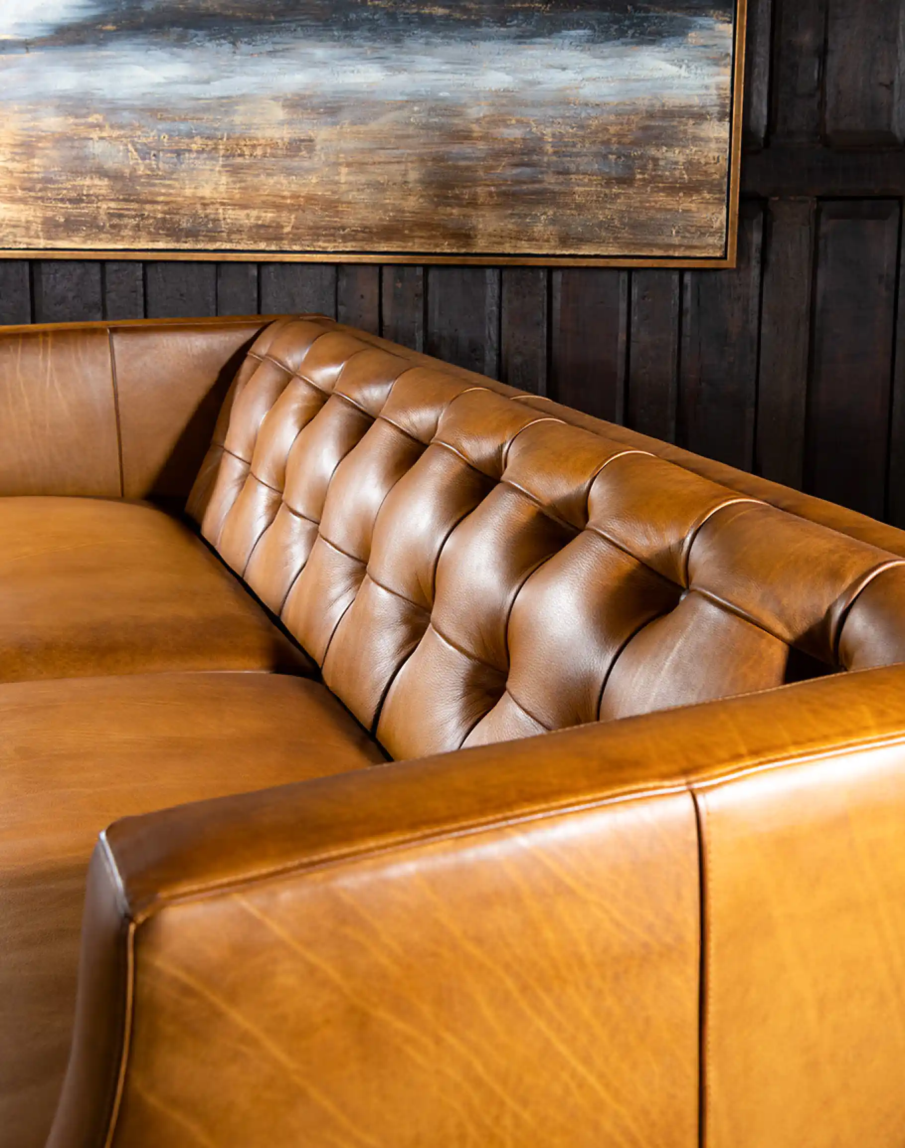 Hampton Tufted Leather Sofa - Image 6