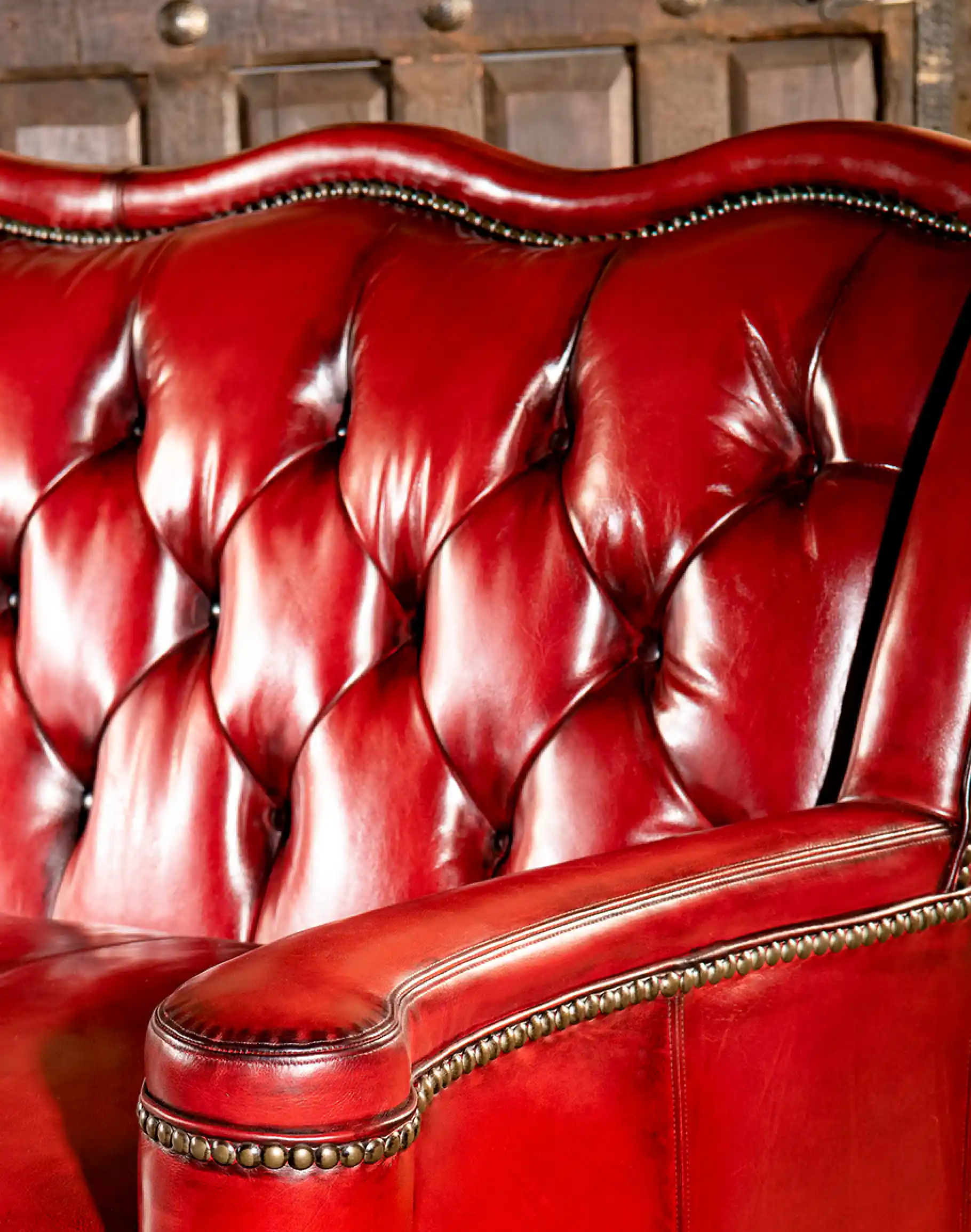 Oakley Red Leather Sofa - Image 7