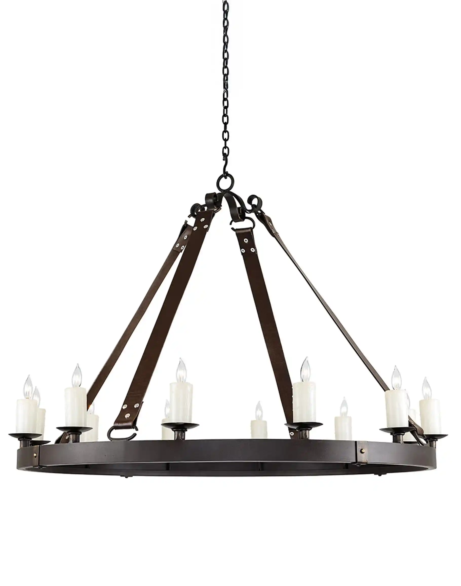 Stampede Leather Strap Chandelier