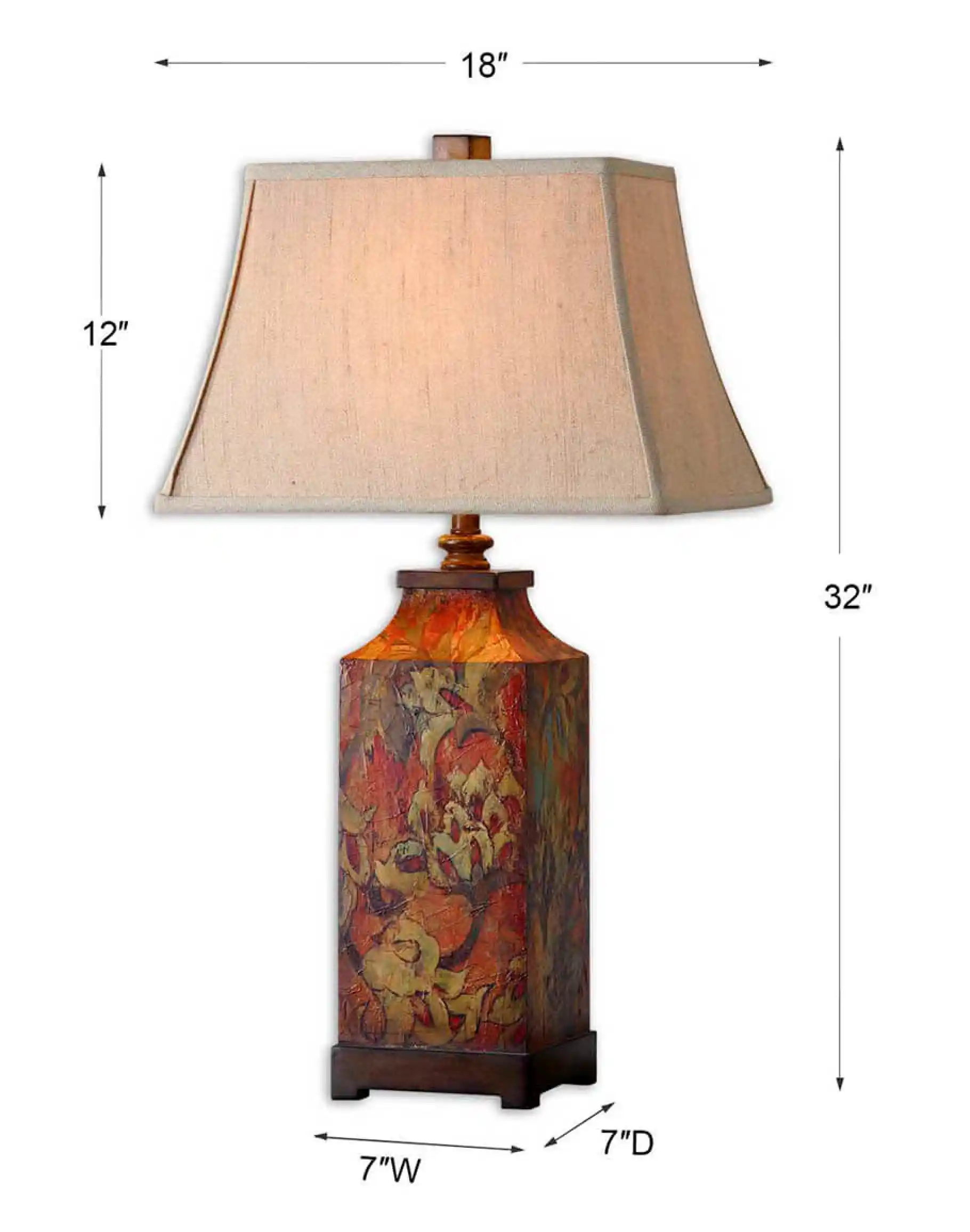 Colorful Flowers Table Lamp - Image 3